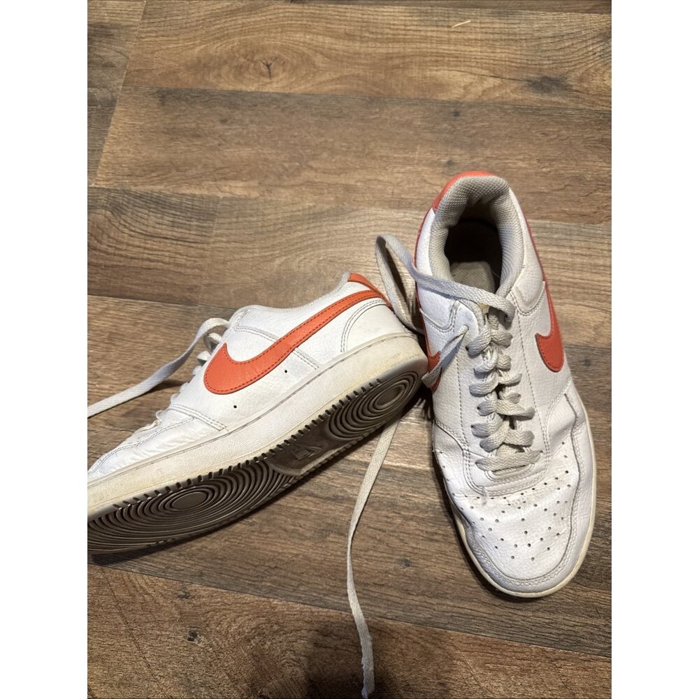 Nike Court Vision‎ Low White Bright Pink Size 8.5 Sneakers Gym Shoes